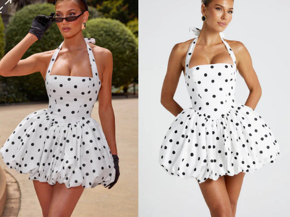 Satin Flower Bud Homecoming Dress Summer Casual Backless Mini Short Dresses